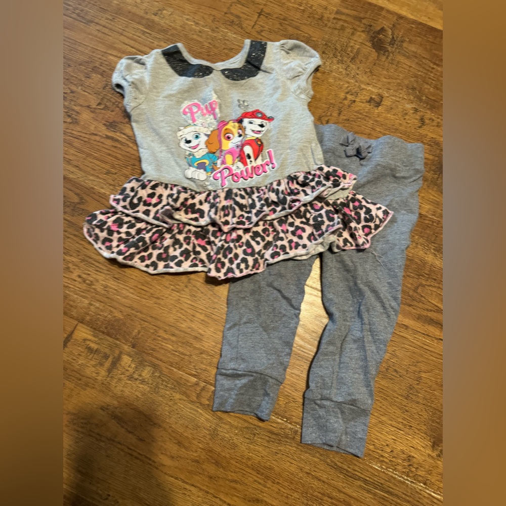 Old navy girls joggers 18-24 months bonus free paw patrol top